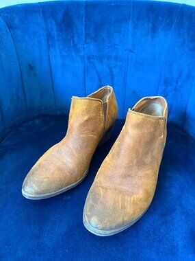 Franco Sarto Brown Leather Ankle Booties - Size 8.5M